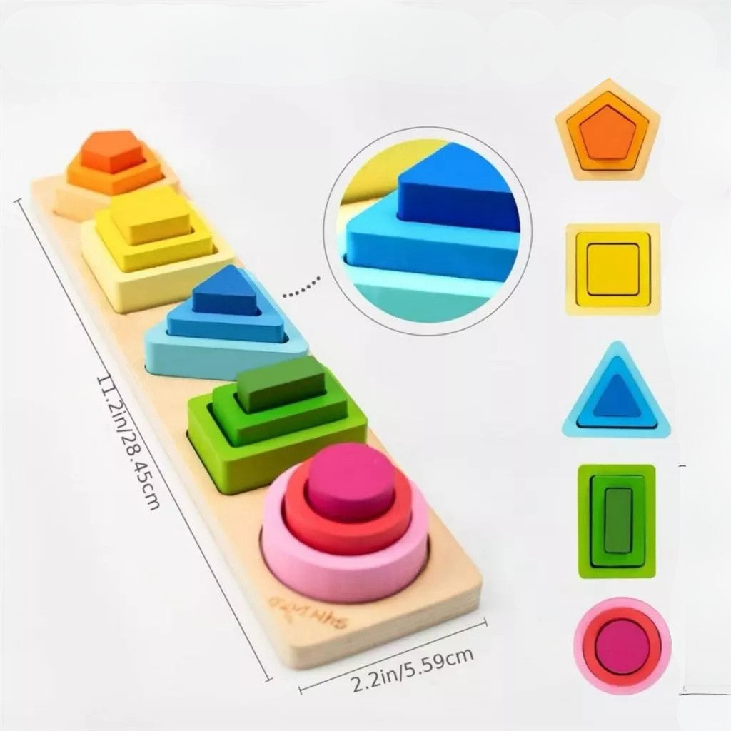 Brinquedo Educativo de Encaixe Geométrico Colorido