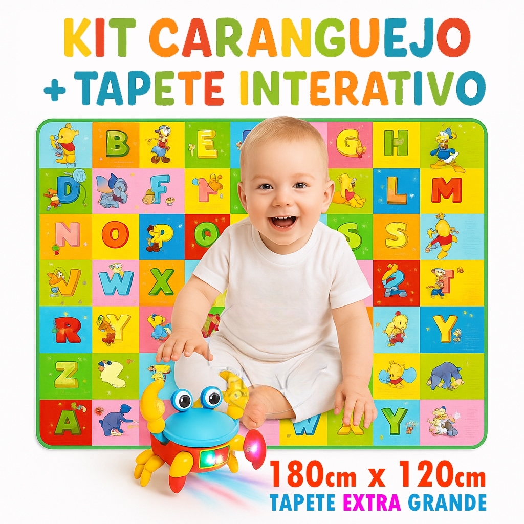 Kit Brinquedo Interativo Caranguejo Fujão