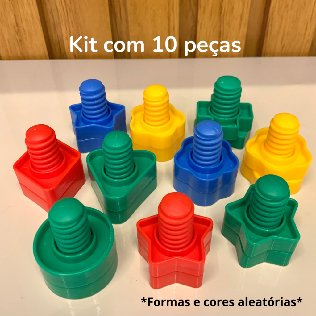 Kit Brinquedo de Montar com Parafusos e Porcas