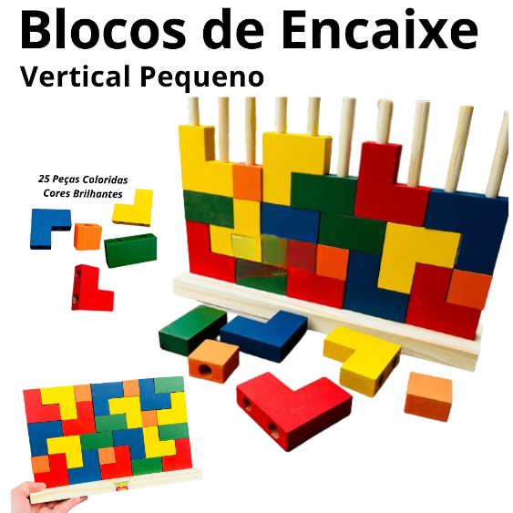 Parede de Encaixe Montessori em Madeira