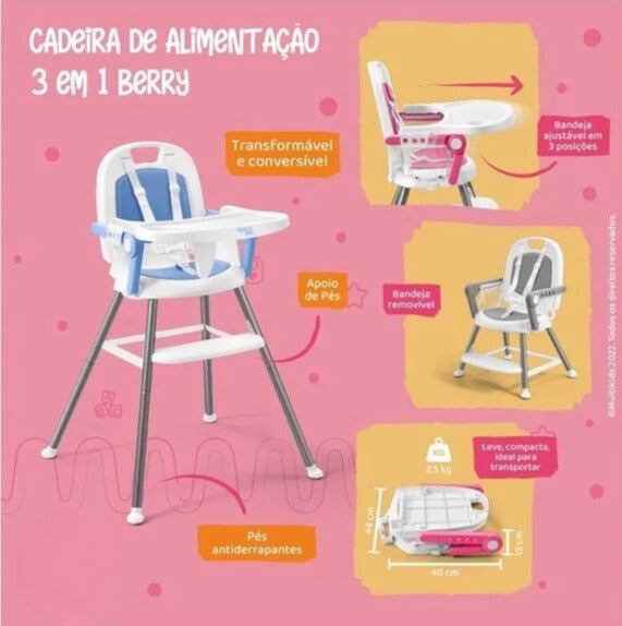 Cadeira de Alimentação 3 em 1 Berry