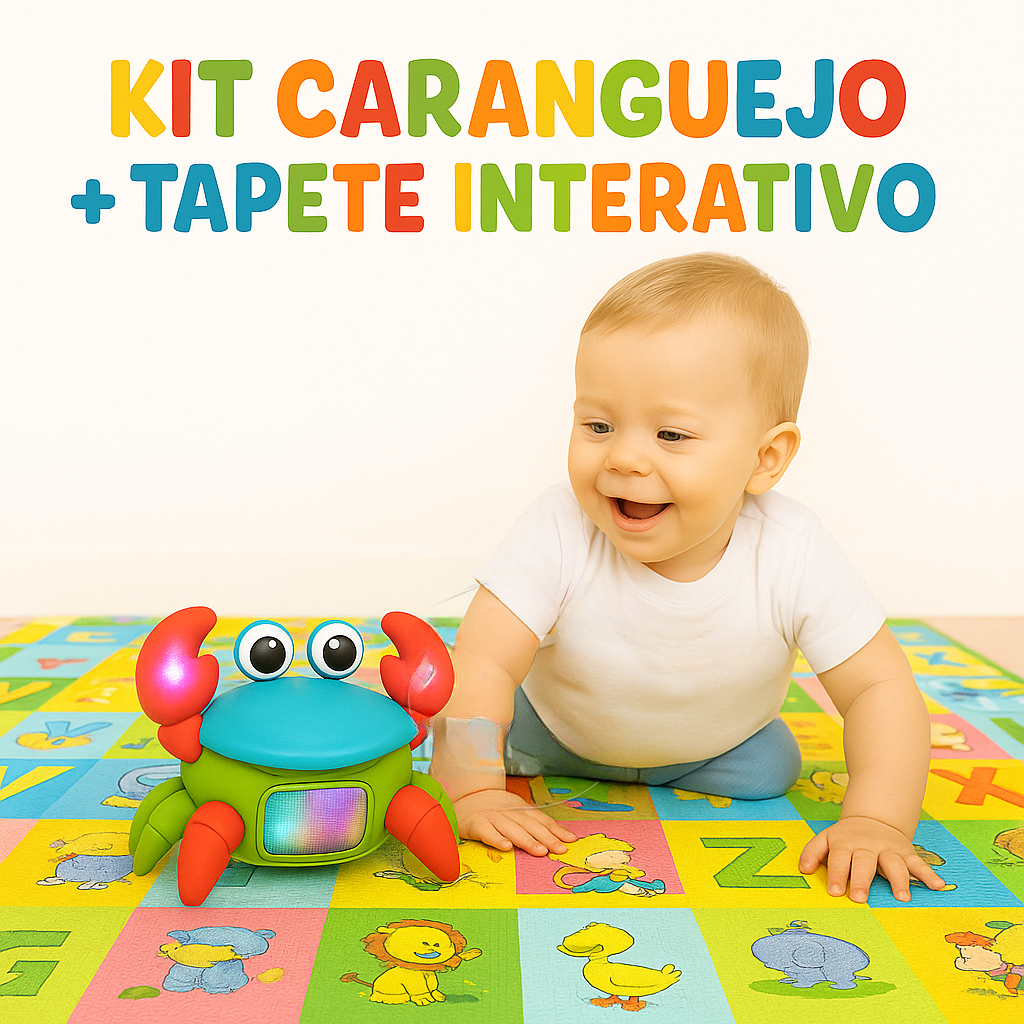 Kit Brinquedo Interativo Caranguejo Fujão