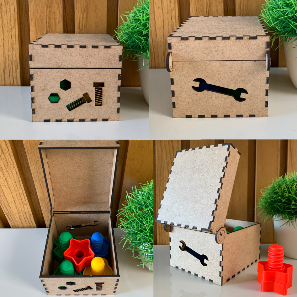 Kit Brinquedo de Montar com Parafusos e Porcas