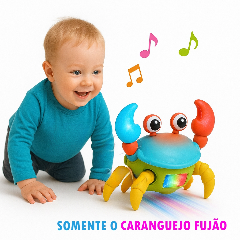 Kit Brinquedo Interativo Caranguejo Fujão