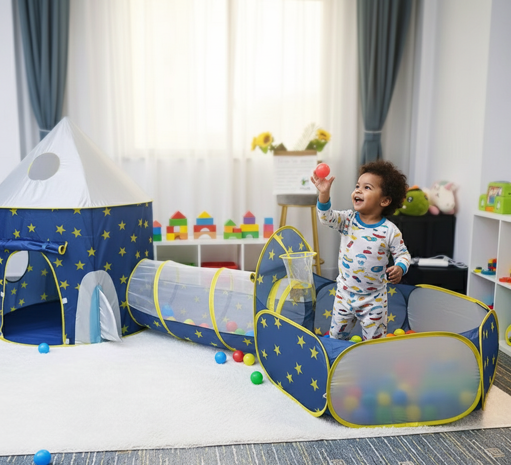 Toca Túnel 3 em 1 Infantil Dobrável