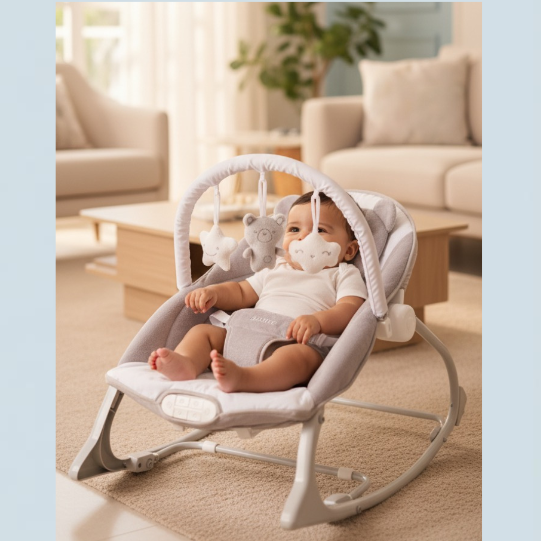 Cadeira de Descanso Musical com Vibração Para Bebês