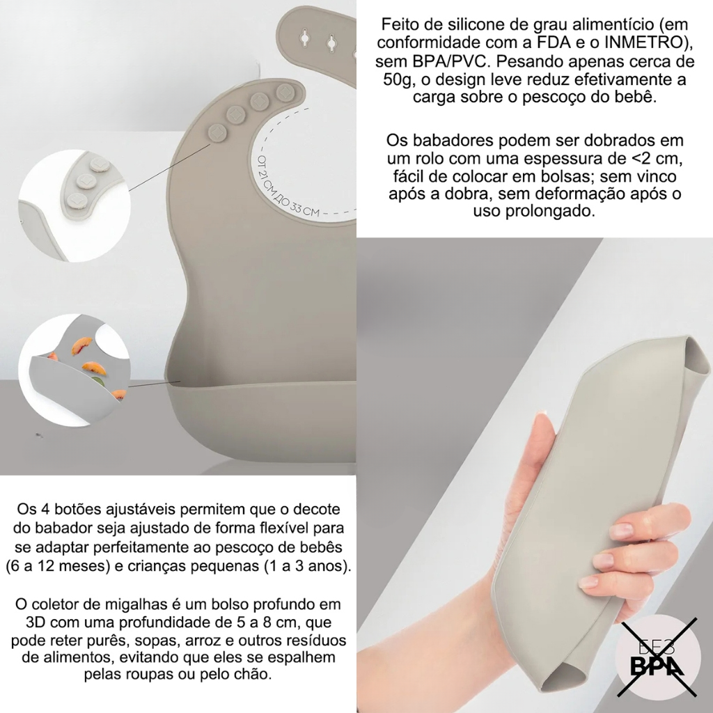 Kit Alimentação Infantil em Silicone com Divisória e Ventosa 4 Peças
