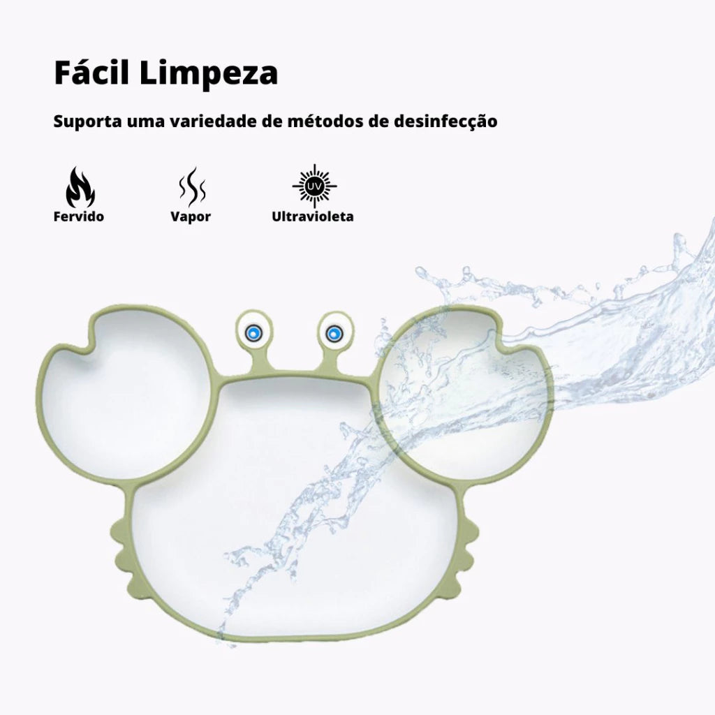 Kit Alimentação Bebê com Babador, Prato e Talheres