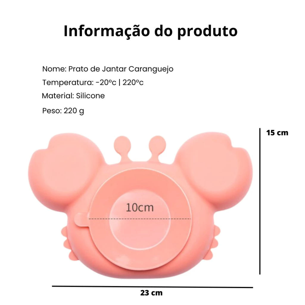 Kit Alimentação Bebê com Babador, Prato e Talheres