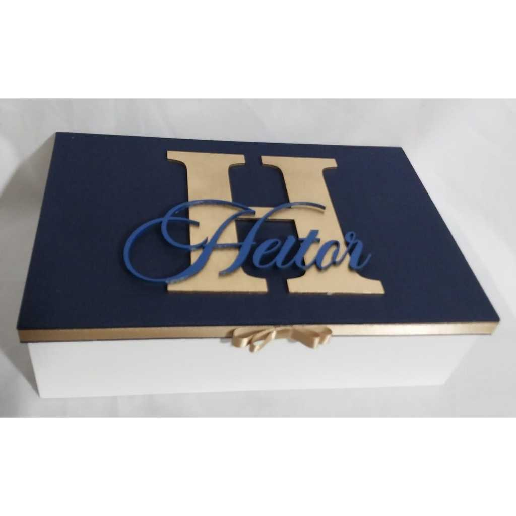 Caixa Personalizada em MDF com Tampa de Acrílico
