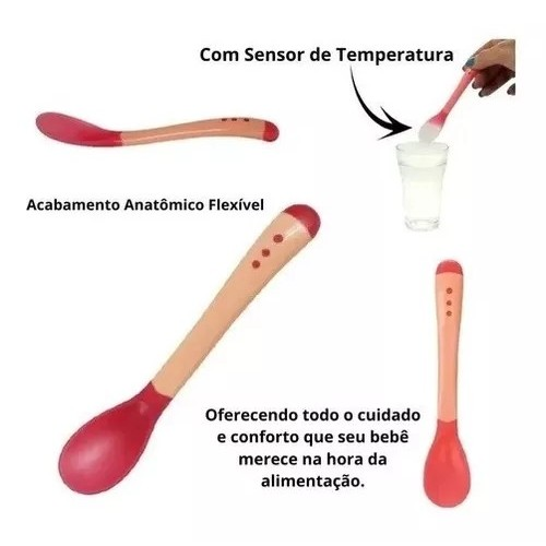 Colher Infantil com Ponta Sensível à Temperatura