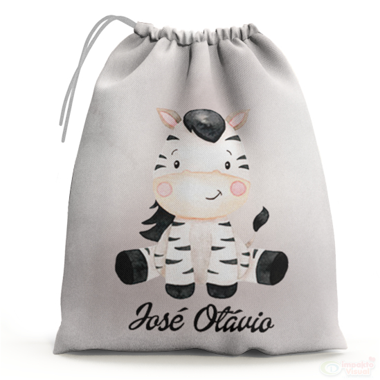 Sacolinhas Surpresa Personalizada Tecido Animais Safari Aquarela Sortidos (15x20)