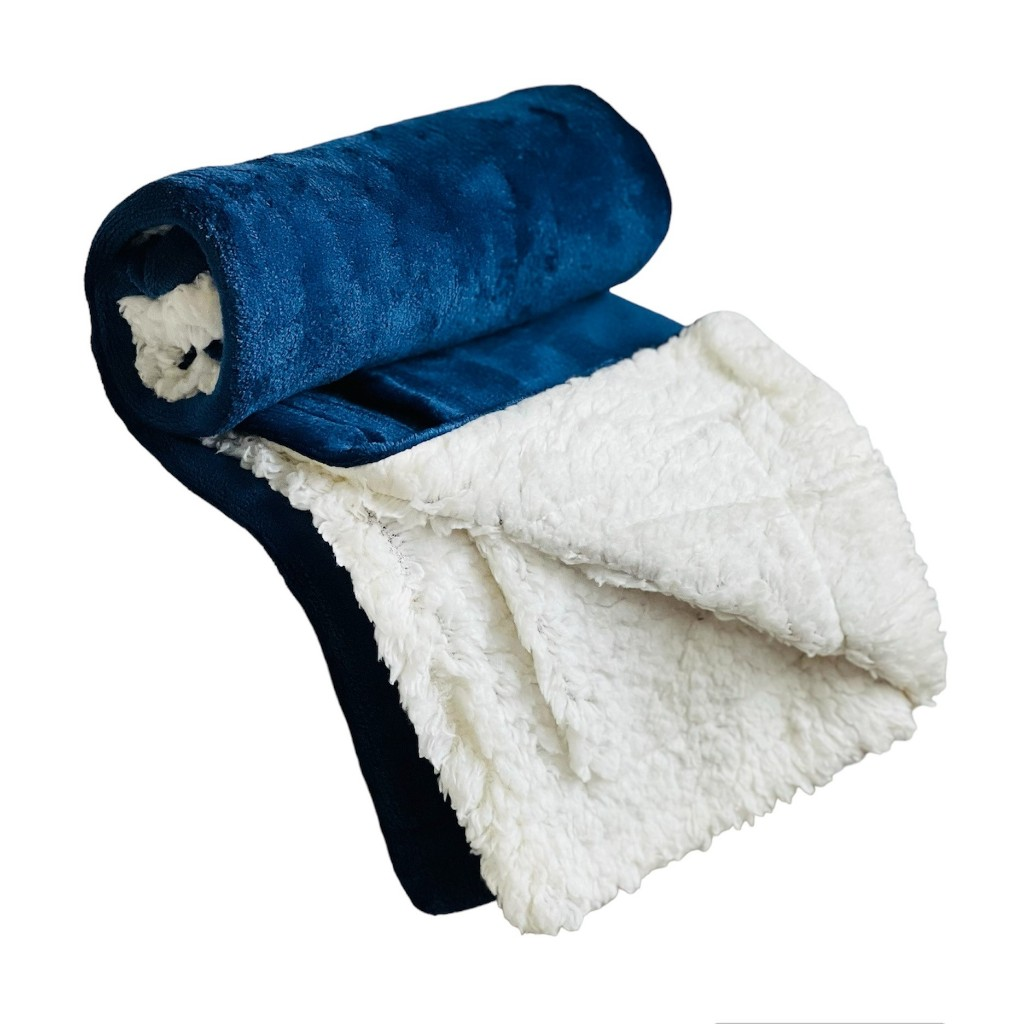 Cobertor bebe dupla face com sherpa carneirinho 0,90X0,80 metros