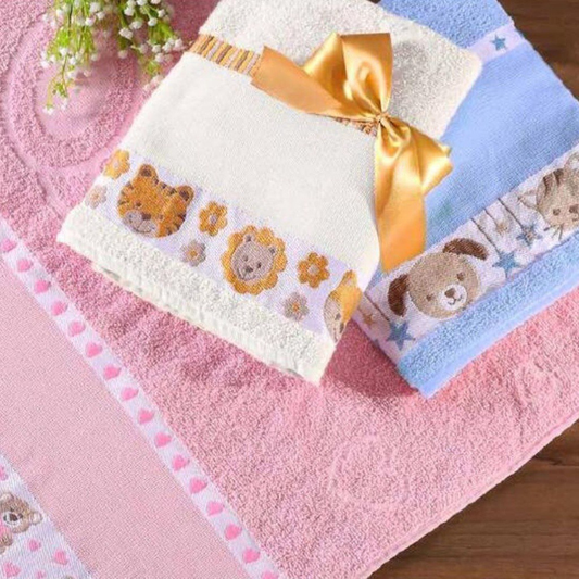 Kit 3 Toalhas de Banho Kids Infantil Para Bordar Ponto Cruz 100% Algodão