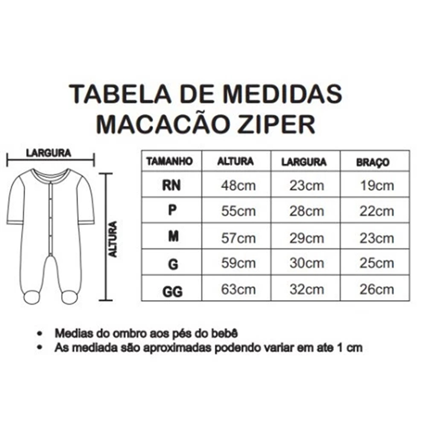 Macacão Bebê Soft Quentinho Menina e Menino 03 Peças Estampas Sortidas - Macacão Inverno