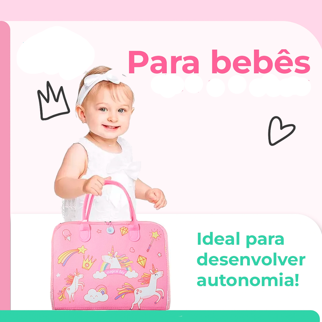 Kit Maleta Atividade Sensorial Montessori Infantil 2-4an