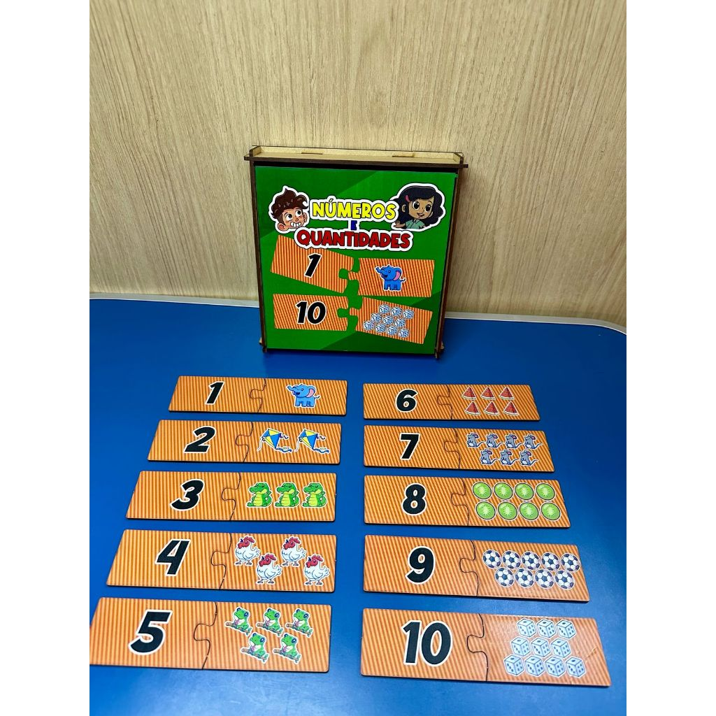 Kit Educativo Quebra-Cabeça de Madeira – 6 Modelos Coloridos com 4 Peças Cada!
