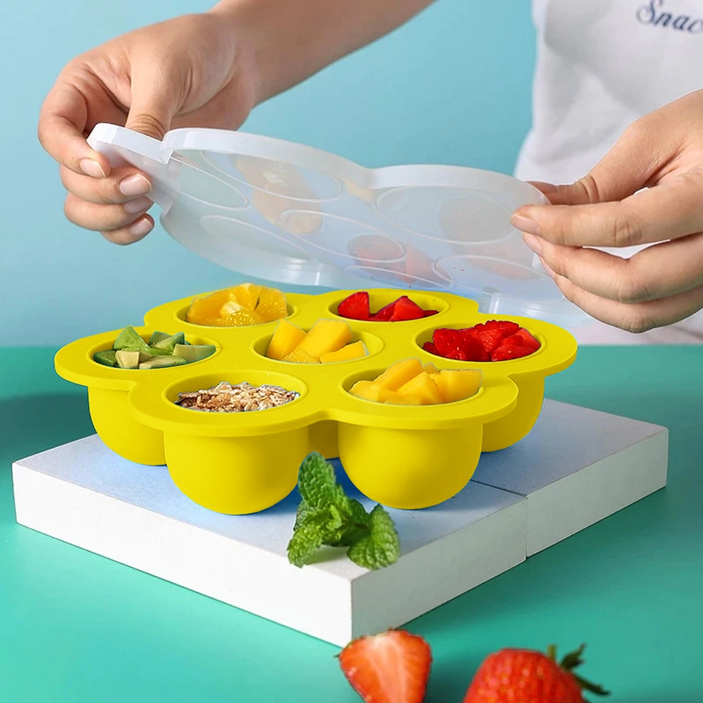 Bandeja de Silicone para Papinhas com Tampa