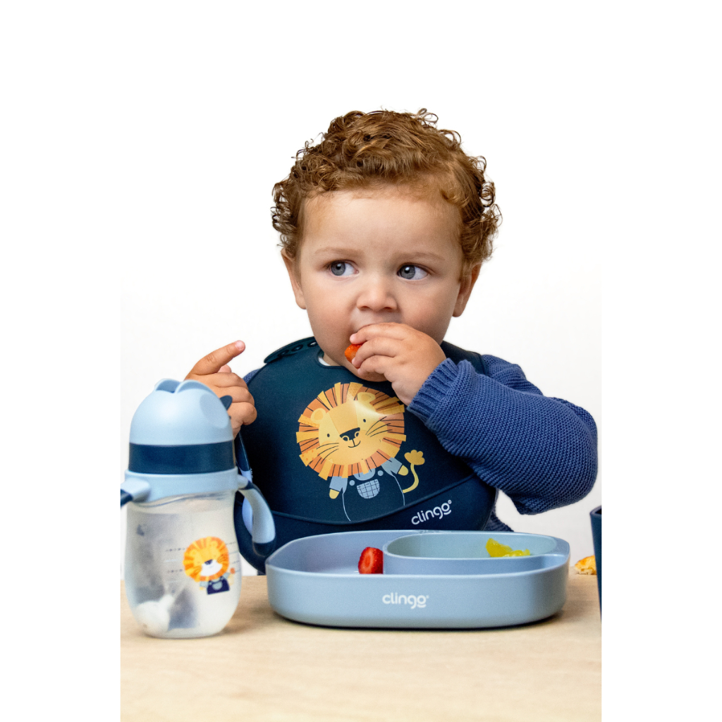 Babador Em Silicone Com Bolso Coletor Clingo Personagens