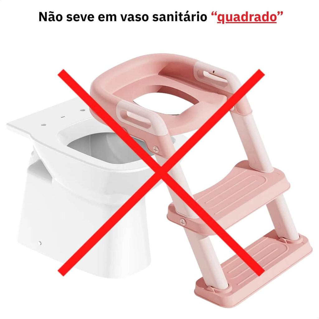 Troninho Infantil Com Escada Assento Redutor Vaso Sanitário OHANA BABY