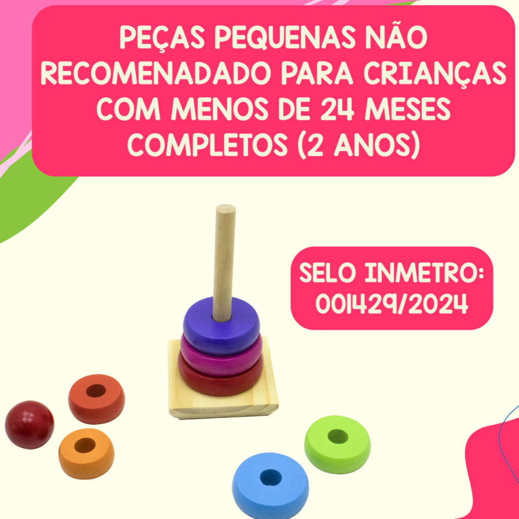 Kit 2 Brinquedos Educativos – Torre Montessori + Aramado Montanha-Russa