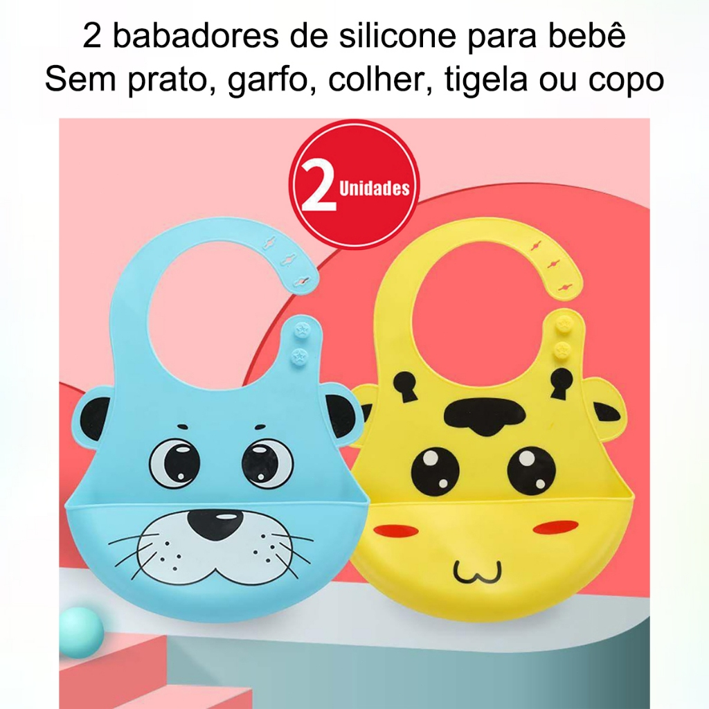 Kit Alimentação Infantil em Silicone com Divisória e Ventosa 4 Peças