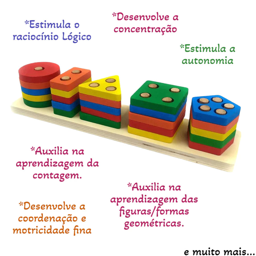 Brinquedo Educativo de Madeira Montessori