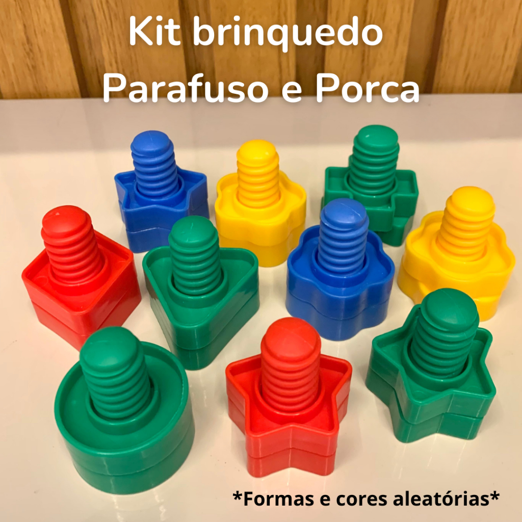 Kit Brinquedo de Montar com Parafusos e Porcas