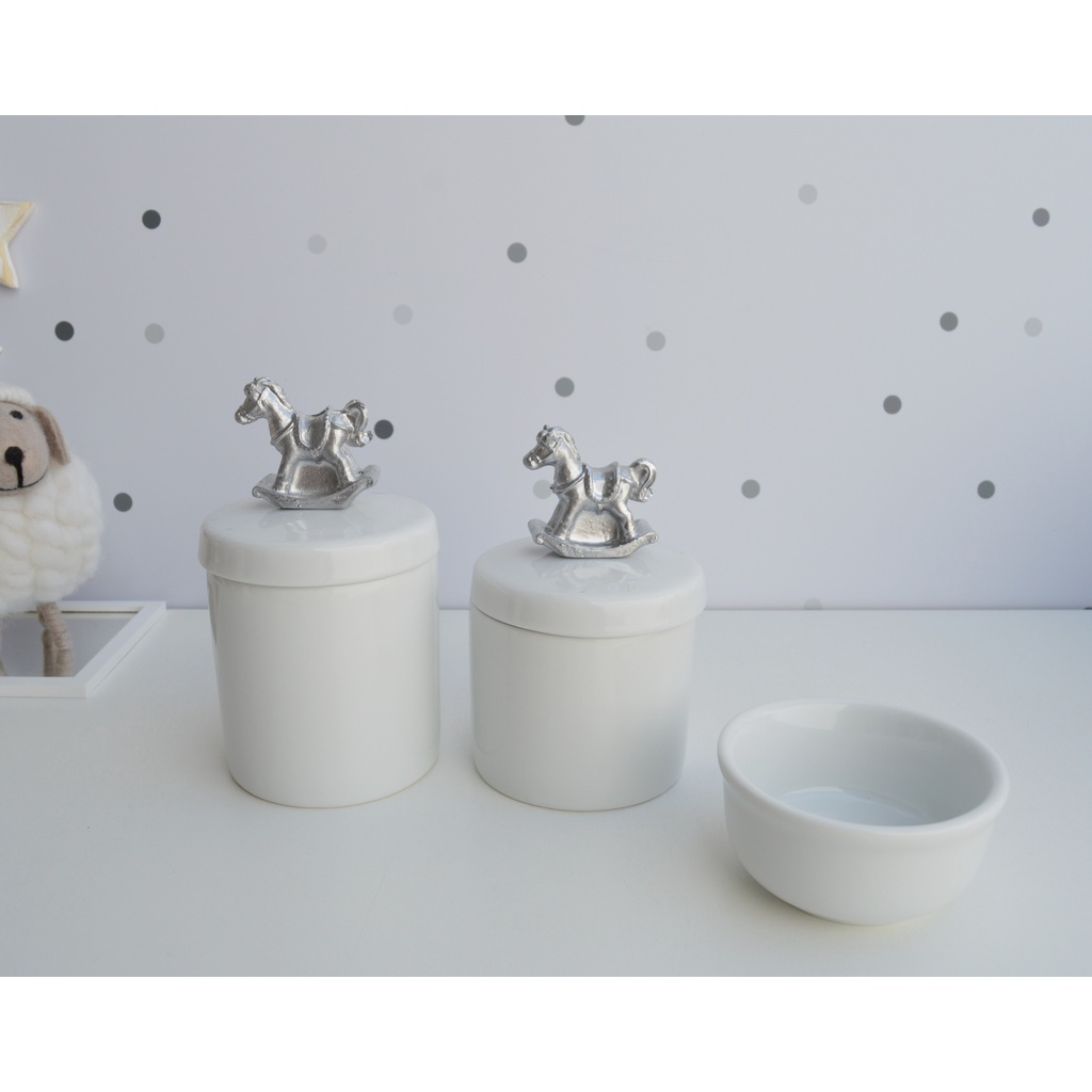 Kit Higiene para Bebê de Porcelana