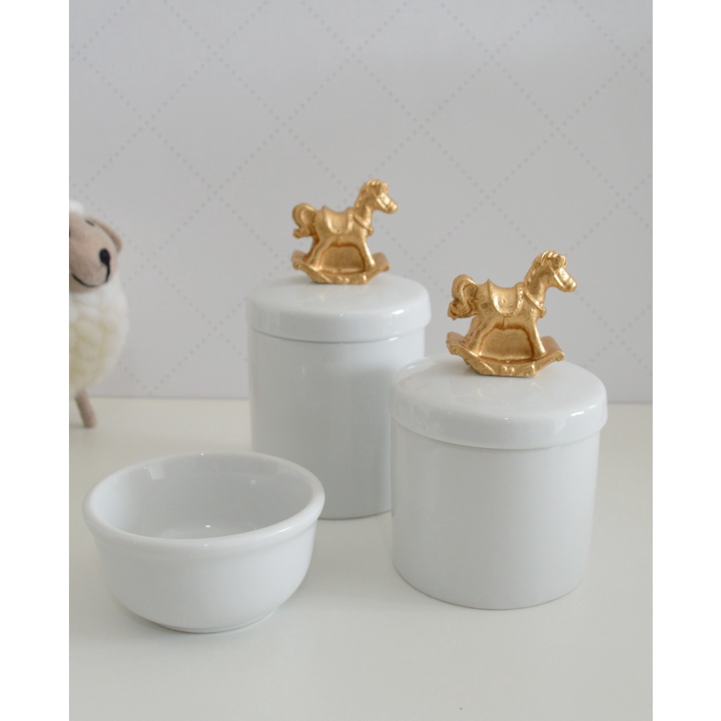 Kit Higiene para Bebê de Porcelana