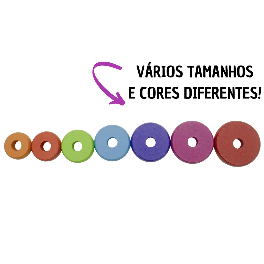 Kit 2 Brinquedos Educativos – Torre Montessori + Aramado Montanha-Russa