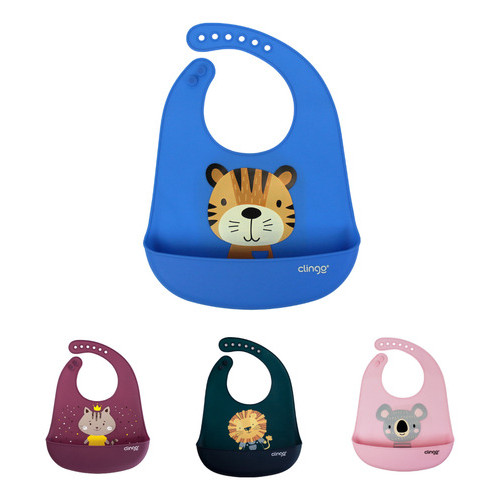 Babador em Silicone com Bolso Coletor