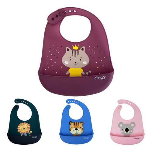 Babador em Silicone com Bolso Coletor