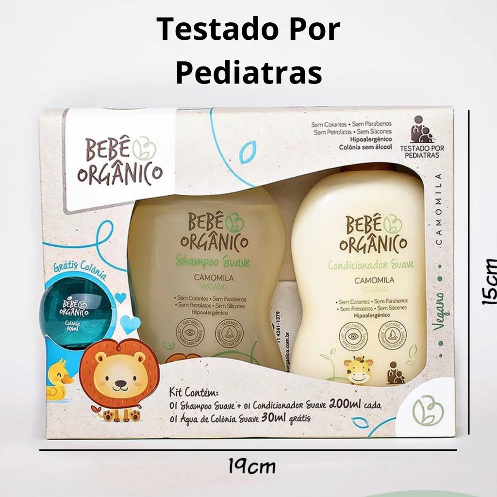 Kit Bebê Shampoo + Condicionador + Colônia Sem Álcool + Sabonete Líquido - Recém Nascido - 630ml