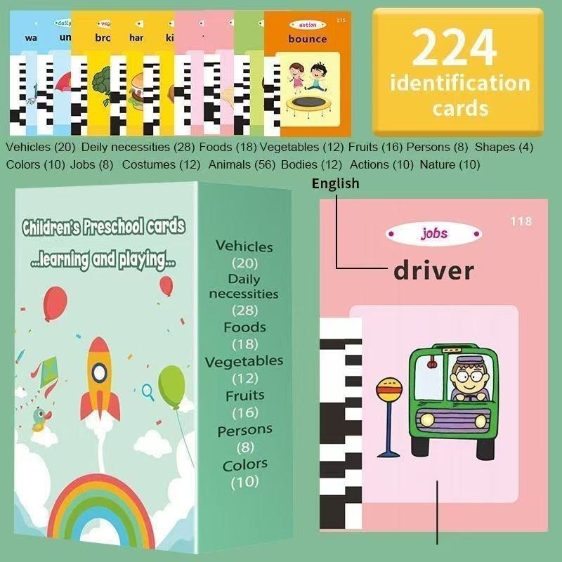 Pronúncia Portátil Máquina De Cartões De Aprendizagem Oral Kids Educational Toys(Português e Inglês)