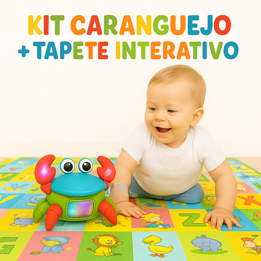 Kit Brinquedo Interativo Caranguejo Fujão