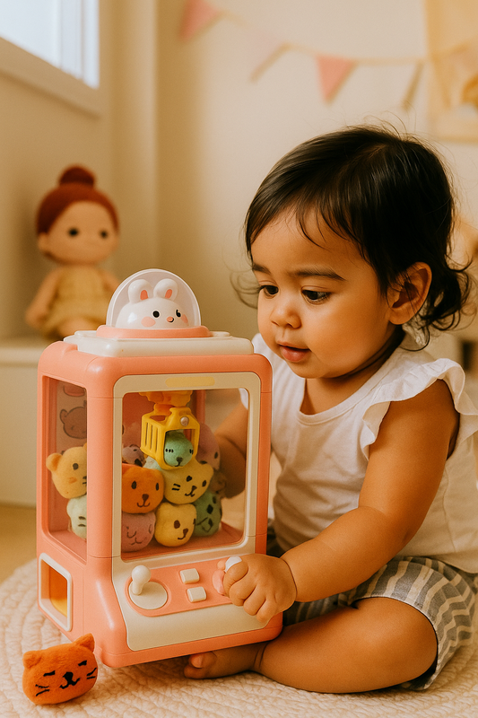 Máquina de Diversão Pega Ursinhos com Moedinhas e Brindes