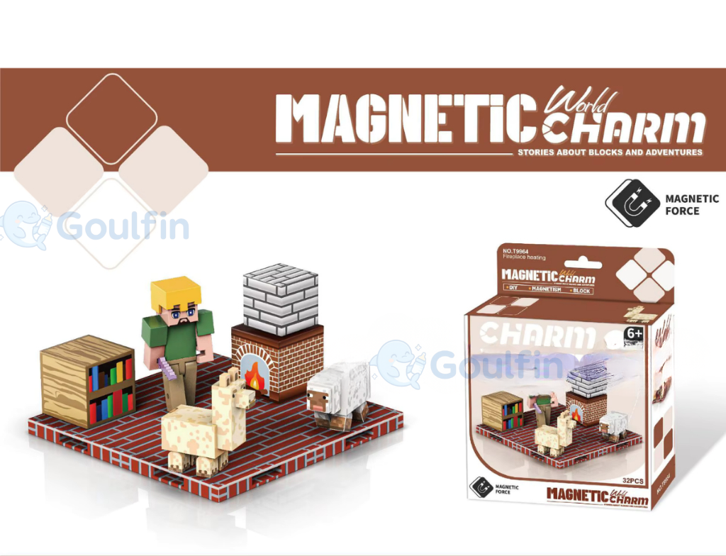 crianças brincando com blocos de montar educativos, blocos magnéticos pixelados com bonecos