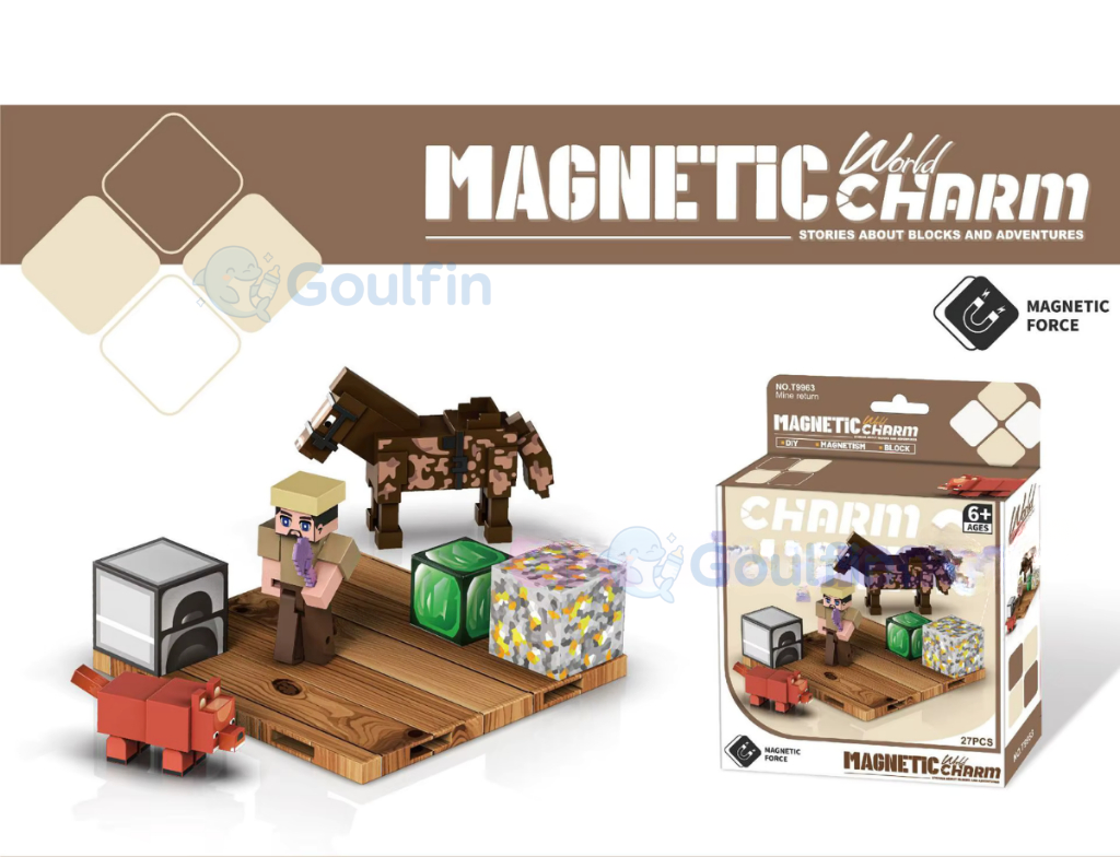 crianças brincando com blocos de montar educativos, blocos magnéticos pixelados com bonecos