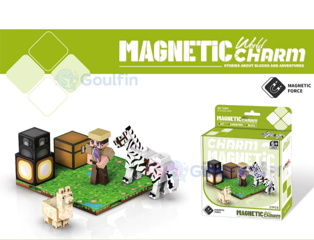 crianças brincando com blocos de montar educativos, blocos magnéticos pixelados com bonecos