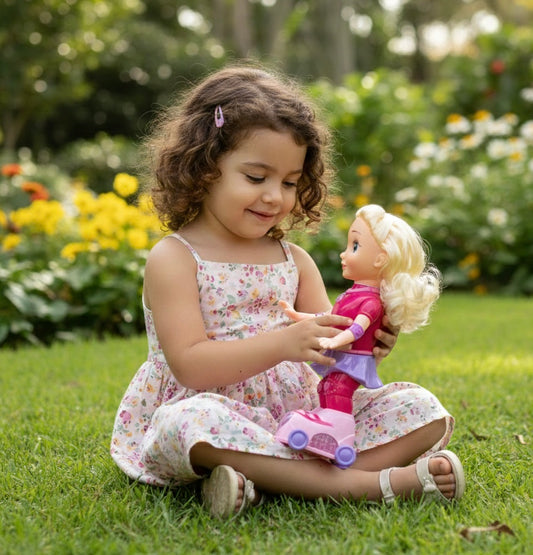 Boneca Patinadora 28cm com Luzes e Música