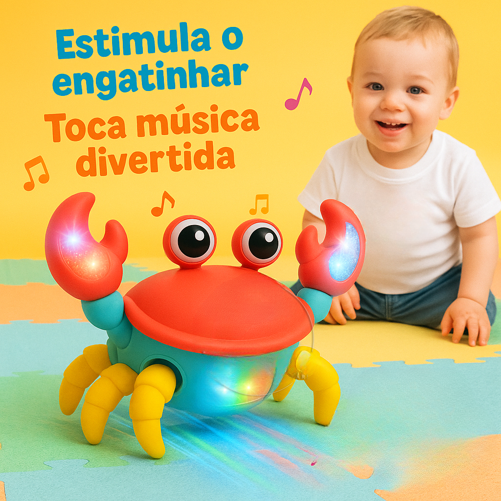 Kit Brinquedo Interativo Caranguejo Fujão