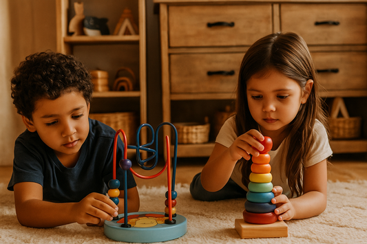 Kit 2 Brinquedos Educativos – Torre Montessori + Aramado Montanha-Russa