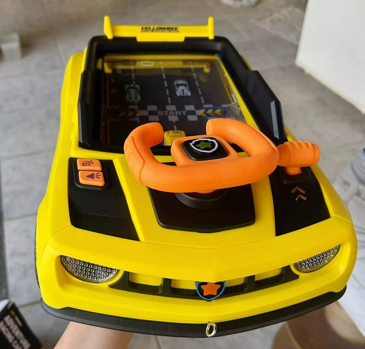 Simulador de Direção Infantil com Volante, Luzes e Sons