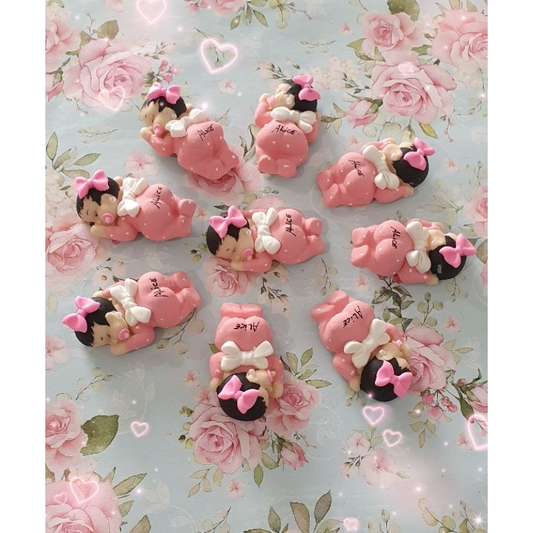 30 lembrancinhas maternidade personalizado em biscuit