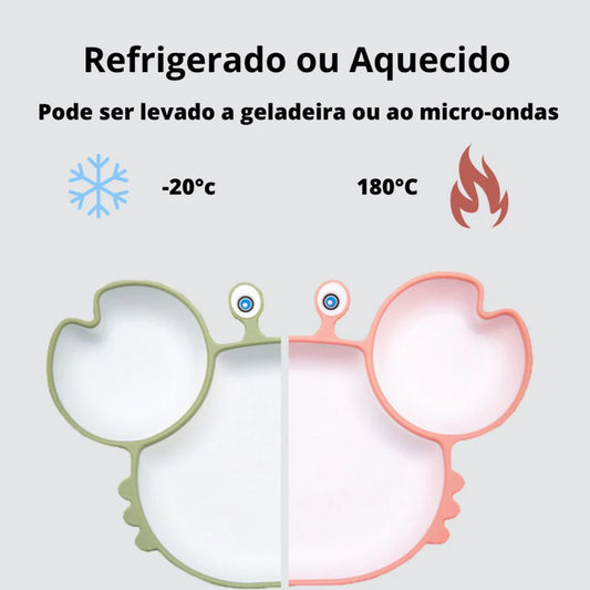 Kit Alimentação Bebê com Babador, Prato e Talheres