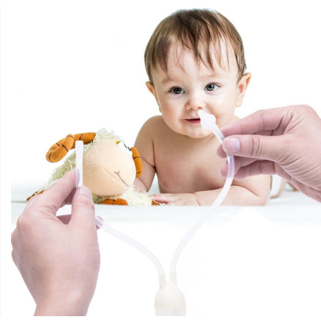 Aspirador Nasal Coruja para Bebê Lavagem e Higiene Nasal Lavador Nasal Seringa Ponta Silicone
