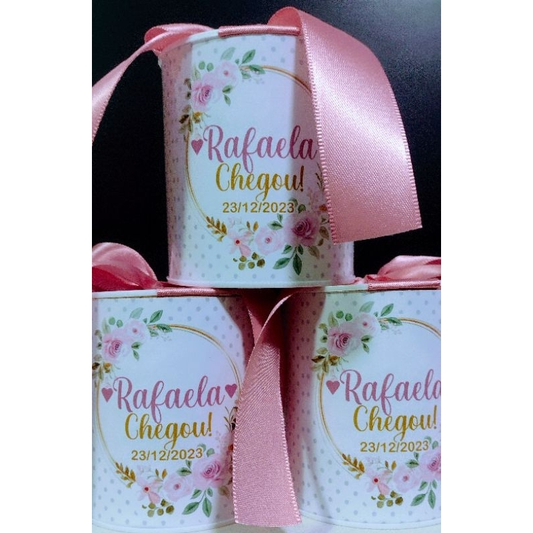 Kit com 10 Mini Tubolatas Personalizadas – Lembrancinha Encantadora para o Chá de Bebê!