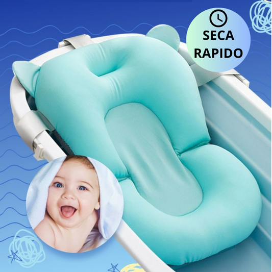 almofada de banho para bebe com trava para banheira flutuante regulável segura fácil secagem