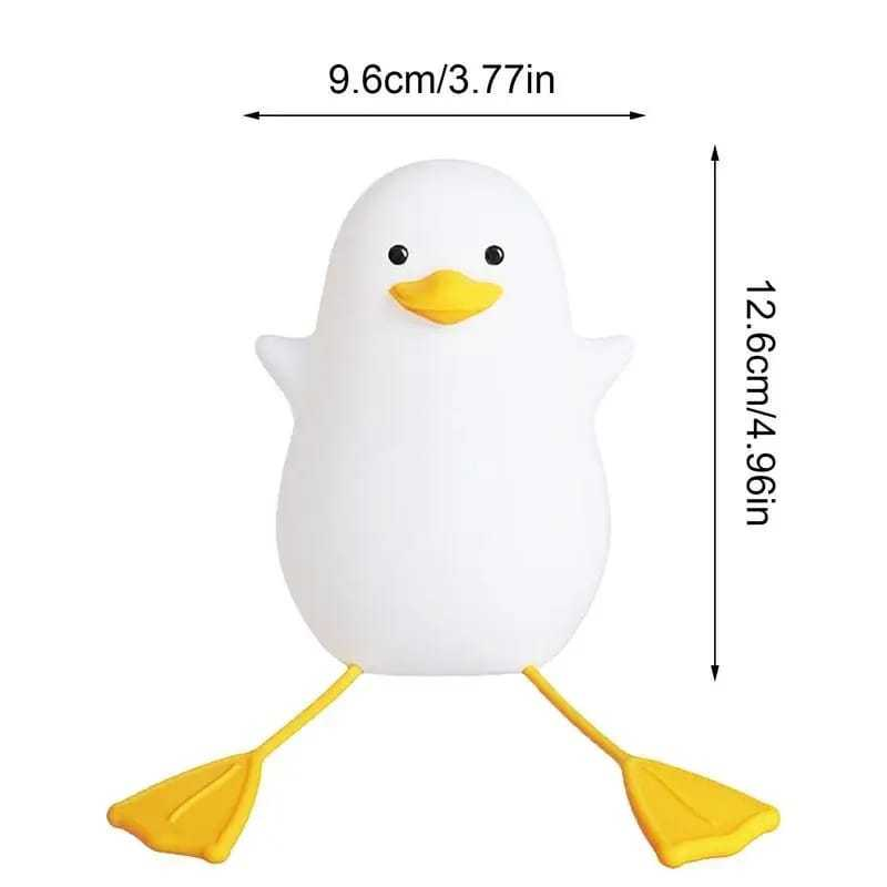 Luminaria de Mesa de Pato Sensor Recarregável Silicone de Luzes da Noite do Animado Para Criança / Quarto 7543